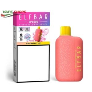 ELF BAR EP8000 Puffs 20MG & 50MG Strawberry Ice