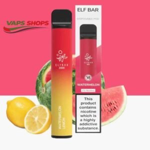 Elf Bar 2600 Puffs 2% nicotine Disposable Vape Watermelon Lemon