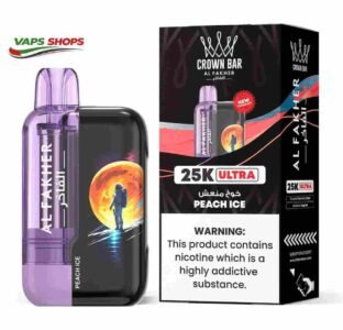 Al Fakher Ultra 25000 Puffs 50MG Disposable Vape Price in Duabi Peach Ice
