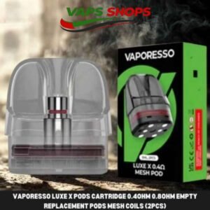 Vaporesso Luxe X Pods Cartridge 0.4ohm 0.8ohm Empty Replacement Pods Mesh Coils (2PCS) In Dubai